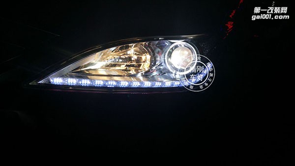 【廣州炫瀾車(chē)燈】長(zhǎng)安逸動(dòng)升級(jí)精剛海拉5雙光透鏡+精剛安定器