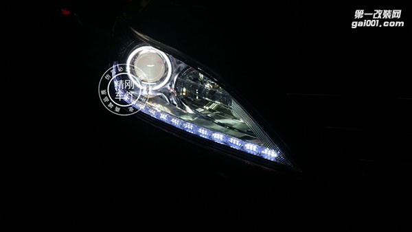 【廣州炫瀾車(chē)燈】長(zhǎng)安逸動(dòng)升級(jí)精剛海拉5雙光透鏡+精剛安定器