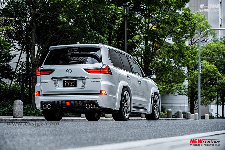 2016款雷克薩斯LX570改裝ZUES寬體小包圍 M'z SPEED前唇后唇輪眉
