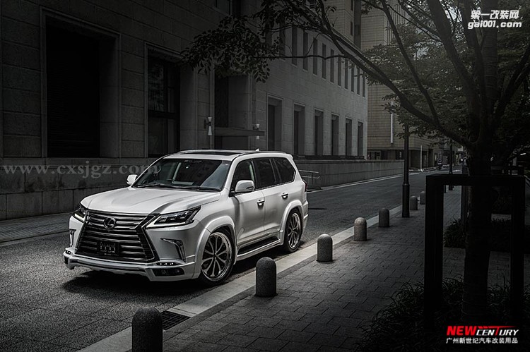 2016款雷克薩斯LX570改裝ZUES寬體小包圍 M'z SPEED前唇后唇輪眉