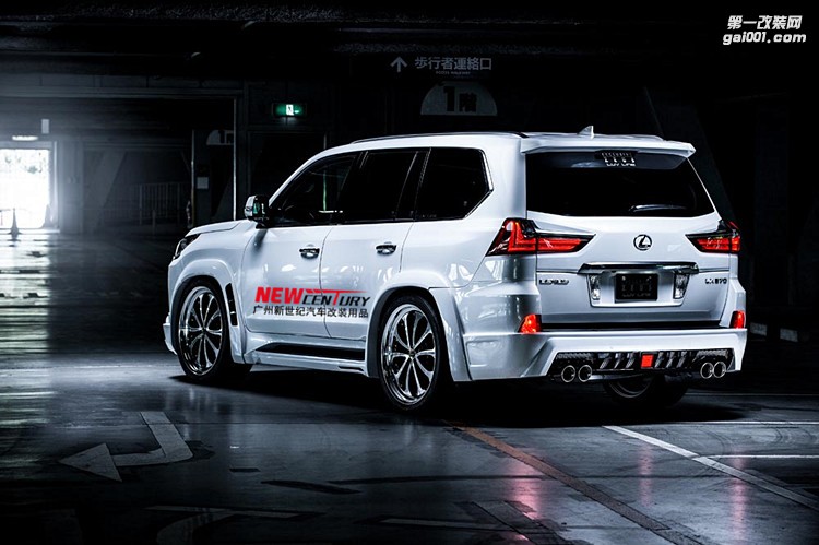 2016款雷克薩斯LX570改裝ZUES寬體小包圍 M'z SPEED前唇后唇輪眉