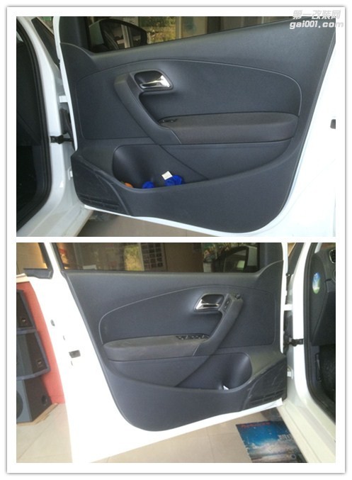 南寧汽車音響改裝大眾波羅音響改裝勁浪165A1喇叭中道隔音