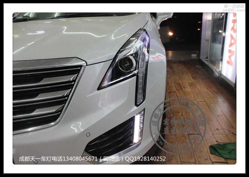成都凱迪拉克XT5車燈改裝氙氣燈雙光透鏡高配LED霧燈