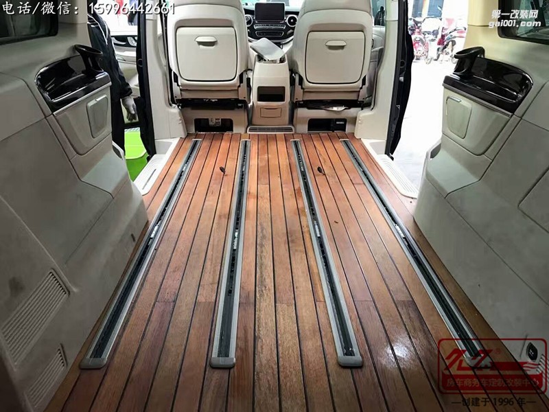 奔驰V260商务车游艇木地板改装，高端大气上档次