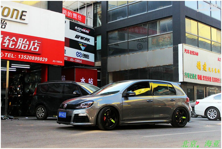 海亞：高爾夫6R 改裝RAYS TE37SL PR綠標(biāo)  AP9040 6活塞剎車 性能控