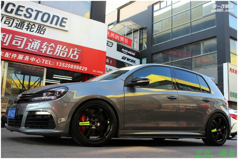 海亞：高爾夫6R 改裝RAYS TE37SL PR綠標(biāo)  AP9040 6活塞剎車 性能控