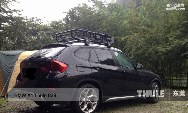 BMW X1拓樂車頂行李架行李箱安裝實物案例