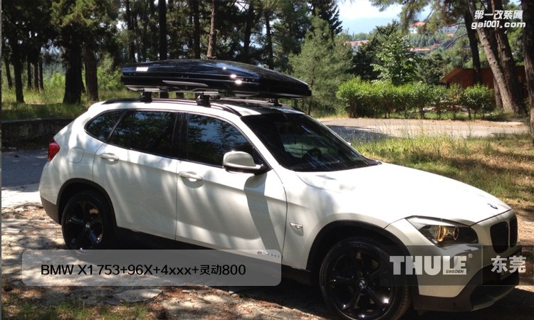 BMW X1拓樂車頂行李架行李箱安裝實物案例