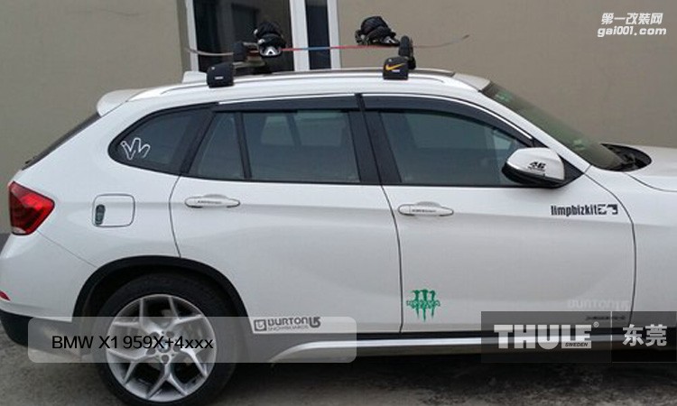 BMW X1拓樂車頂行李架行李箱安裝實物案例