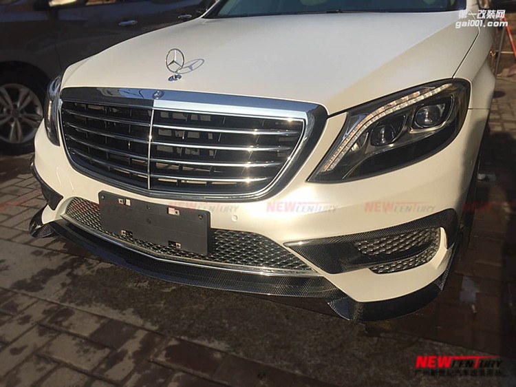 最新款奔馳S級改裝巴博斯碳纖維前唇 W222 AMG S63 S65BRABUS風口