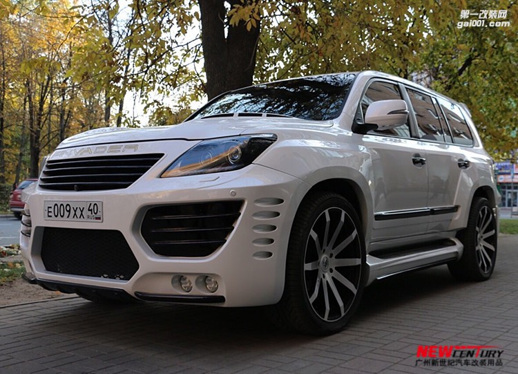 老款雷克薩斯LX570改裝中東之獅寬體套件 LEXUS前杠尾翼中翼后杠套件