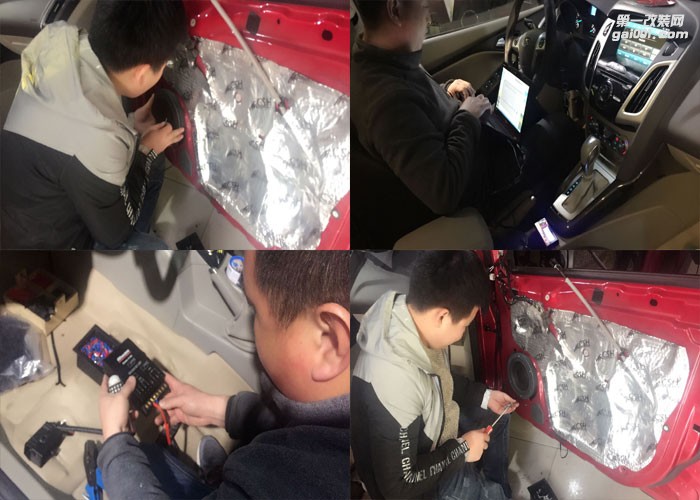石家莊鴻翔汽車音響--?？怂垢难b丹拿喇叭作業(yè)分享