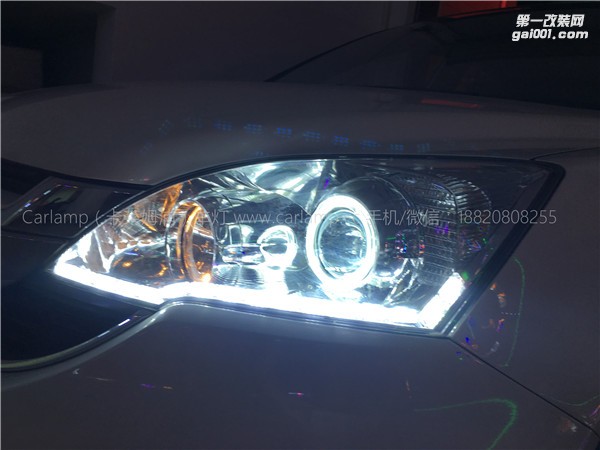 廣州【卡萊姆浦車燈】本田CRV改燈：卡萊姆浦Q5雙光透鏡氙氣大燈