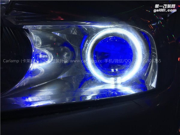 廣州【卡萊姆浦車燈】本田雅閣七代：卡萊姆浦Q5雙光透鏡氙氣大燈+藍色惡魔眼+天使眼