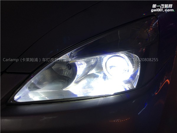 廣州【卡萊姆浦車燈】本田雅閣七代：卡萊姆浦Q5雙光透鏡氙氣大燈+藍色惡魔眼+天使眼