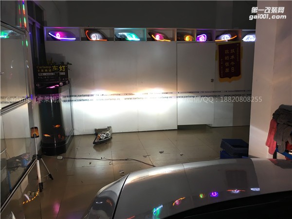 廣州【卡萊姆浦車燈】本田雅閣七代：卡萊姆浦Q5雙光透鏡氙氣大燈+藍色惡魔眼+天使眼