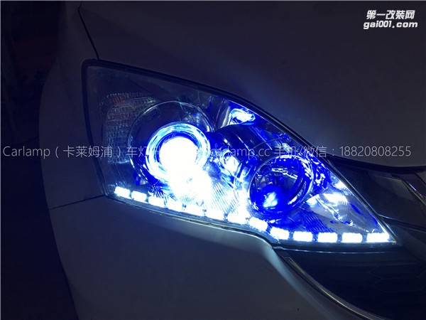 廣州【卡萊姆浦車燈】本田CRV改燈：卡萊姆浦海拉5雙光透鏡氙氣大燈