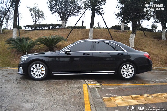 奔馳S320L改裝S65包圍，卡鉗噴漆 --湖南長(zhǎng)沙專業(yè)奔馳改裝