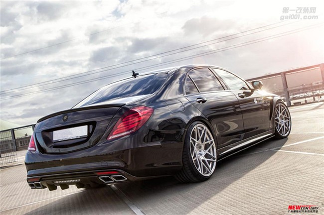 新款奔馳S級320 400 500改裝PriorDesigh大包圍 AMG S63碳纖后唇