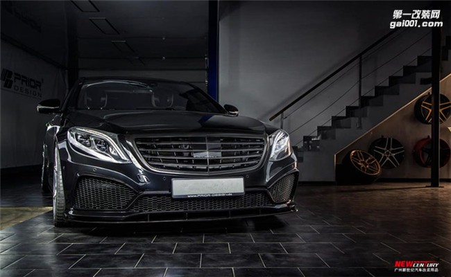 新款奔馳S級320 400 500改裝PriorDesigh大包圍 AMG S63碳纖后唇