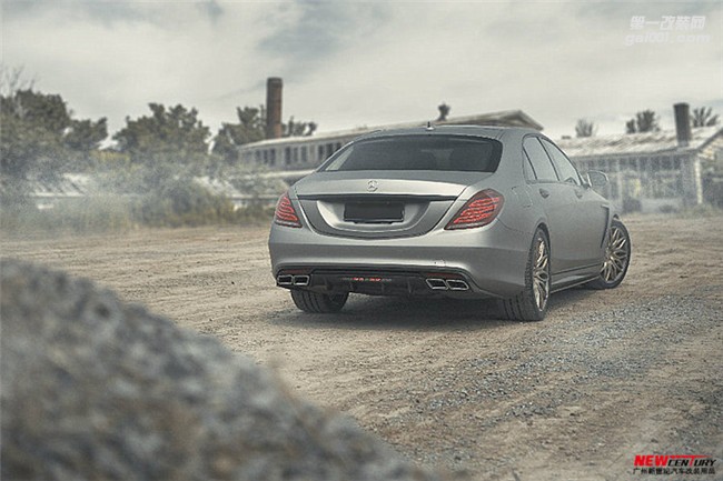 新款奔馳S級320 400 500改裝PriorDesigh大包圍 AMG S63碳纖后唇
