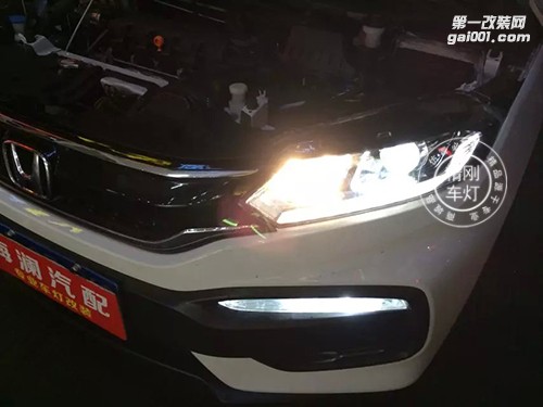 【廣州炫瀾車燈】本田XRV升級精剛海拉5雙光透鏡+精剛X5安定器