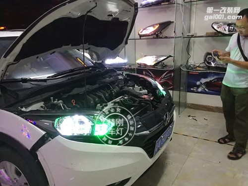 【廣州炫瀾車燈】本田XRV升級精剛海拉5雙光透鏡+精剛X5安定器