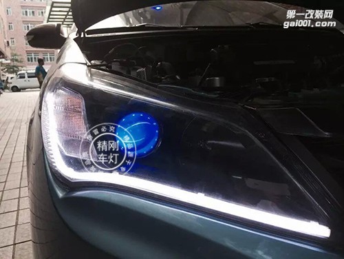 【廣州炫瀾車燈】傳祺GS5升級精剛海拉5雙光透鏡+精剛安定器
