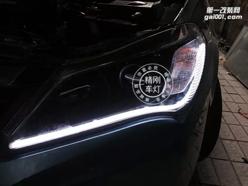 【廣州炫瀾車燈】傳祺GS5升級精剛海拉5雙光透鏡+精剛安定器