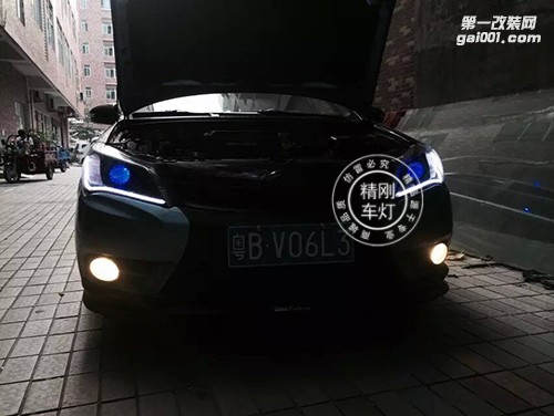 【廣州炫瀾車燈】傳祺GS5升級精剛海拉5雙光透鏡+精剛安定器