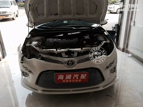 【廣州炫瀾車燈】豐田雷凌升級(jí)精剛海拉5雙光透鏡+精剛X5安定器
