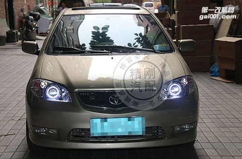 【廣州炫瀾車燈】豐田老威馳升級精剛海拉5雙光透鏡+雪萊特氙氣燈