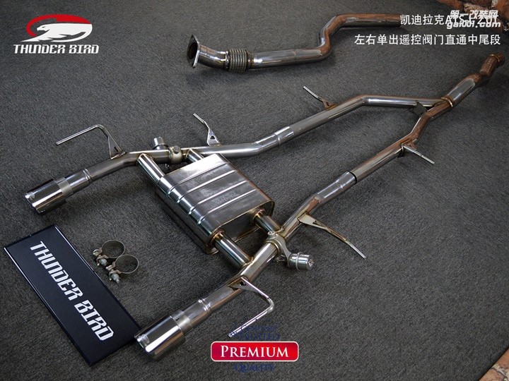 澳洲雷鳥 凱迪拉克ATS-L 2.0T 左右單出遙控閥門直通中尾段排氣管