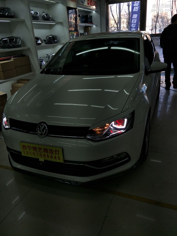 西寧POLO改燈|精藝精車燈改裝|汽車大燈改裝