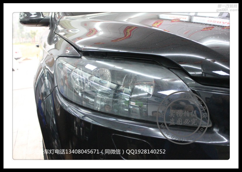 成都奧迪Q7改燈車燈改裝原裝Q5海拉雙光透鏡LED日行燈氙氣燈雙光透鏡