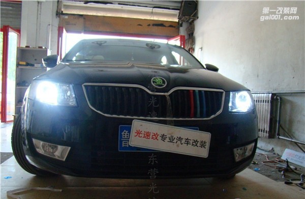 東營(yíng)汽車大燈改裝 16款新明銳升級(jí)海拉5 東營(yíng)光速改