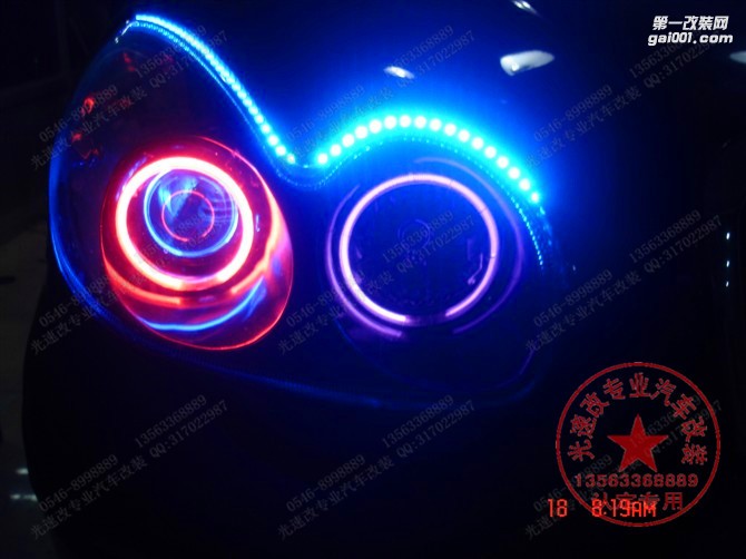 東營汽車改燈 現(xiàn)代 老款索納塔 東營光速改