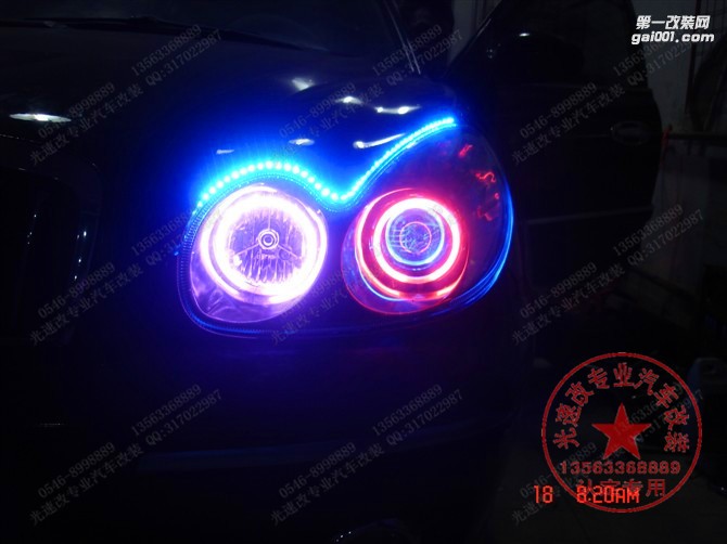 東營汽車改燈 現(xiàn)代 老款索納塔 東營光速改
