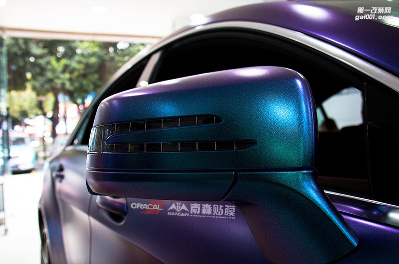 奔馳CLS260車身改色貼膜—電光紫魅藍 廣州南森汽車改色出品