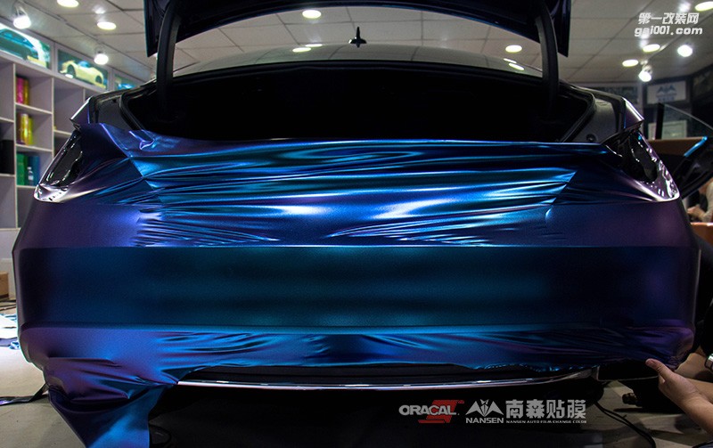 奔馳CLS260車身改色貼膜—電光紫魅藍 廣州南森汽車改色出品