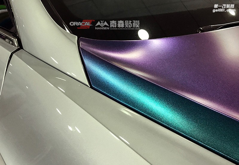 賓利歐陸車身改色案例-電光紫魅藍 廣州南森汽車改色出品