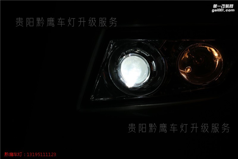 重汽汕德卡車燈改裝 卡車大燈改裝雙光透鏡 豪沃 牽引車燈改裝