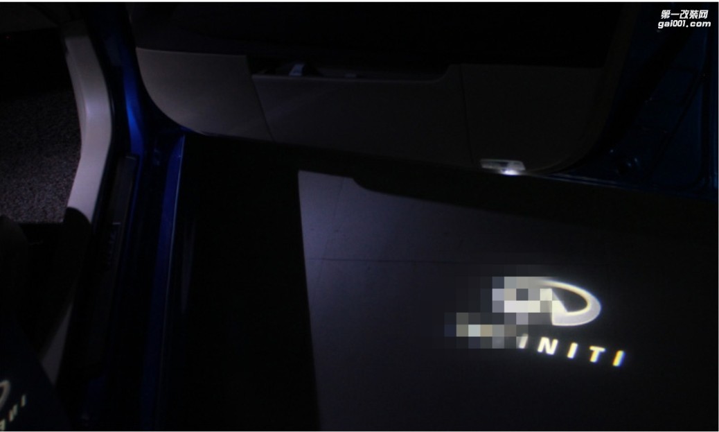 日产新天籁 英菲尼迪JX35迎宾灯改装投射装饰门灯 投影灯 镭射灯