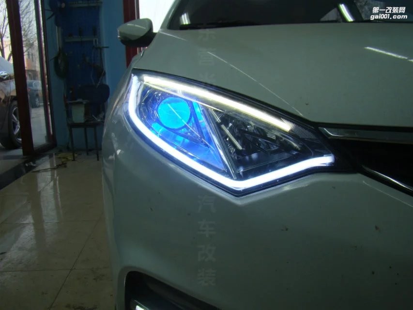 東營汽車改燈 長安致尚XT 升級海拉5+藍色惡魔眼