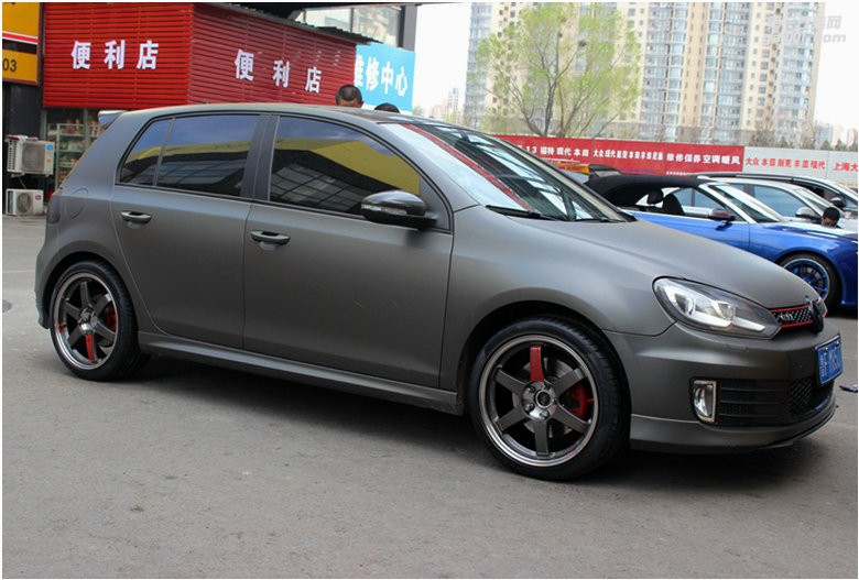 海亞：高爾夫6GTI 經(jīng)典配搭 RAYS TE37SL 紅標(biāo) 18寸鍛造輪轂