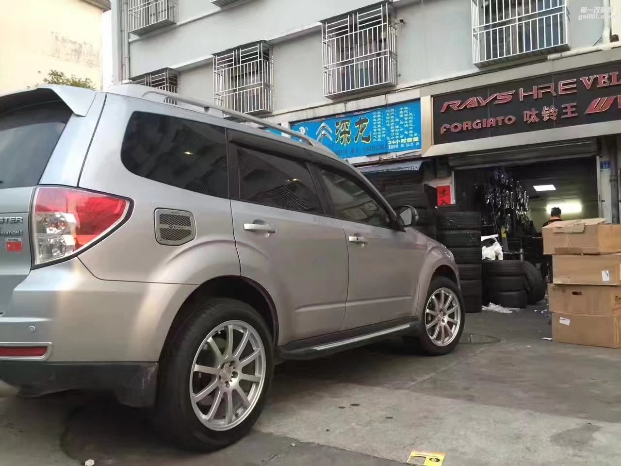 斯巴魯，換 18寸 鍛榮社 完工