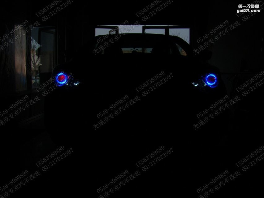 東營汽車大燈改裝 現(xiàn)代朗動 惡魔眼 東營光速改