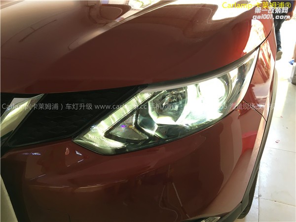 廣州【卡萊姆浦車燈】日產(chǎn)逍客16款：卡萊姆浦海拉5雙光透鏡高亮氙氣大燈