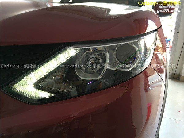 廣州【卡萊姆浦車燈】日產(chǎn)逍客16款：卡萊姆浦海拉5雙光透鏡高亮氙氣大燈