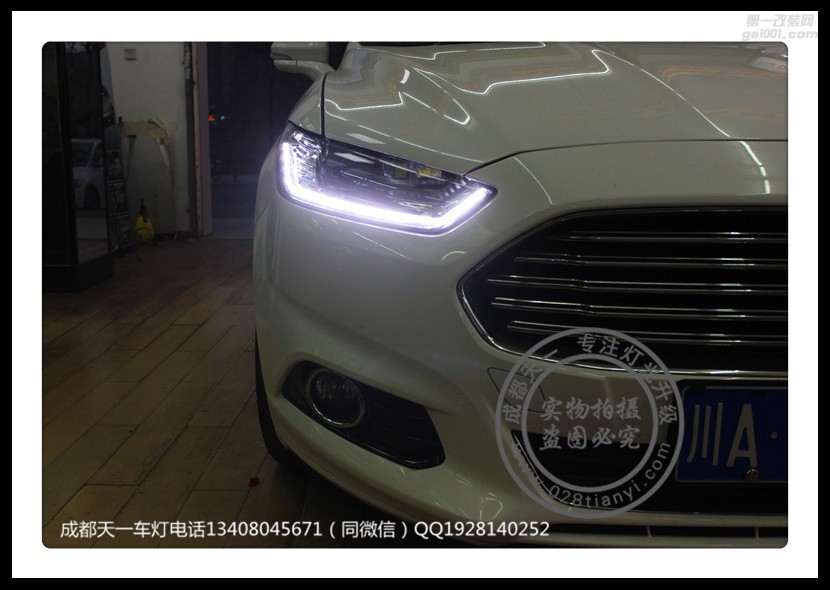 成都新蒙迪歐車燈改裝高配LED日行燈總成流光日行燈